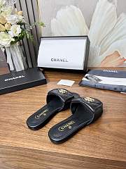 Colestore Chanel Classic Double C Buckle Slippers Black - 6