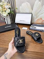 Colestore Chanel Classic Double C Buckle Slippers Black - 5