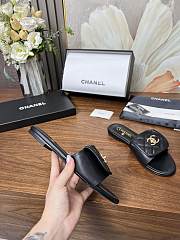 Colestore Chanel Classic Double C Buckle Slippers Black - 4
