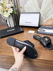 Colestore Chanel Classic Double C Buckle Slippers Black - 3
