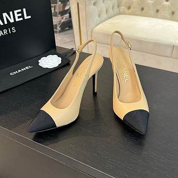 Colestore Chanel Slingback High Heels Yellow