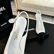 Colestore Chanel Slingback High Heels White - 2