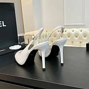 Colestore Chanel Slingback High Heels White - 4