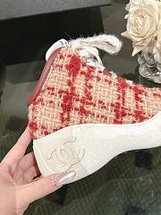 Colestore Chanel Mittens Lambskin Mixed Fibers Red  - 4