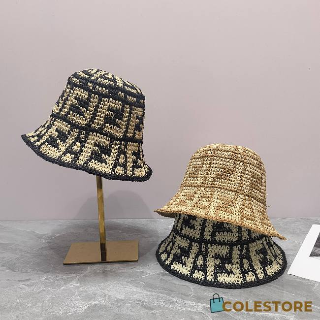Colestore Fendi Straw Bucket Hat Many Colors - 1