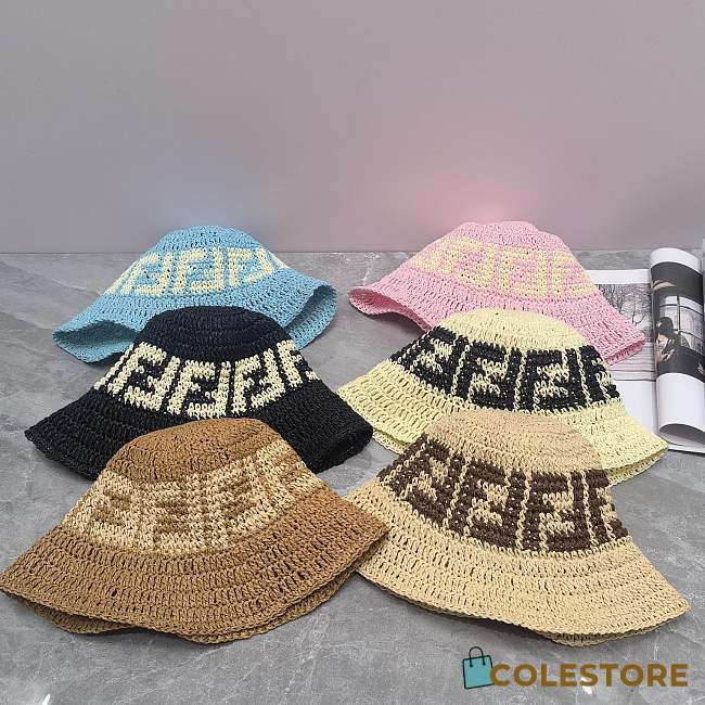 Colestore Fendi Straw Bucket Hat Many Colors 02 - 1