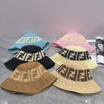 Colestore Fendi Straw Bucket Hat Many Colors 02
