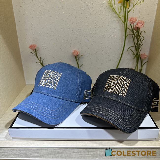 Colestore Fendi Denim Cap Blue/ Navy Blue - 1