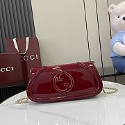Colestore Gucci Blondie mini shoulder bag Leather patent Red 29.5x12.5x7cm - 1