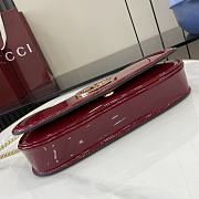 Colestore Gucci Blondie mini shoulder bag Leather patent Red 29.5x12.5x7cm - 2