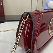 Colestore Gucci Blondie mini shoulder bag Leather patent Red 29.5x12.5x7cm - 4