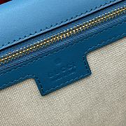 Colestore Gucci Blondie medium top handle bag Suede Blue 32x17x10cm - 2