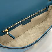 Colestore Gucci Blondie Mini top handle bag Suede Blue 26x16x8cm - 4