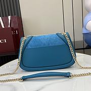 Colestore Gucci Blondie Mini top handle bag Suede Blue 26x16x8cm - 3