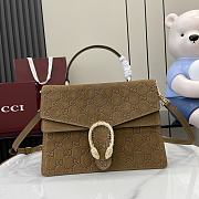 Colestore Gucci Dionysus Top Handle Suede Brown 29.5x20x10.5cm - 1