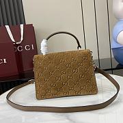 Colestore Gucci Dionysus Top Handle Suede Brown 22x16x8cm - 5