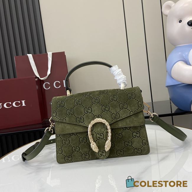 Colestore Gucci Dionysus Top Handle Suede Green 22x16x8cm - 1