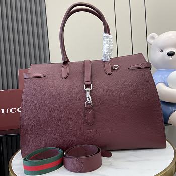 Colestore Gucci Large tote bag with hook closure Rouge 50x35x16cm