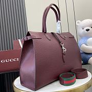 Colestore Gucci Large tote bag with hook closure Rouge 50x35x16cm - 5