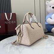 Colestore Gucci GG Emblem Small Top Handle Bag Beige 25.5x16x14cm - 6