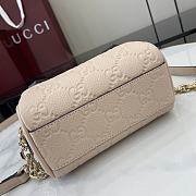 Colestore Gucci GG Emblem Small Top Handle Bag Beige 16.5x10x8cm - 6