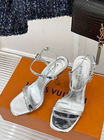 Colestore Louis Vuitton 6AM Sandal High Heels Silver 1AGWXW