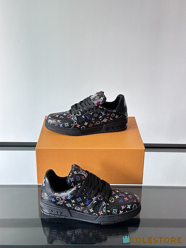 Colestore Louis Vuitton x Takashi Murakami LV Trainer Sneaker Black - 1
