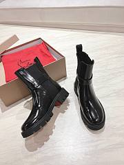 Colestore Louboutin CL Chelsea Booty Lug Low boots - Patent leather - Black - Women - 2