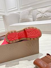 Colestore Louboutin CL Chelsea Booty Lug Low boots - Calf leather - Brown - Women - 4