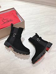 Colestore Louboutin CL Chelsea Booty Lug Low boots - Suede - Black - Women - 6