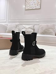 Colestore Louboutin CL Chelsea Booty Lug Low boots - Suede - Black - Women - 4