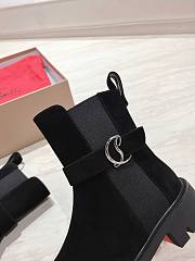 Colestore Louboutin CL Chelsea Booty Lug Low boots - Suede - Black - Women - 3