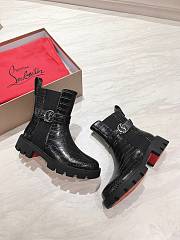 Colestore Louboutin CL Chelsea Booty Lug Low boots - Crocodile leather - Black - Women - 4