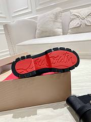 Colestore Louboutin CL Chelsea Booty Lug Low boots - Calf leather - Black - Women - 3