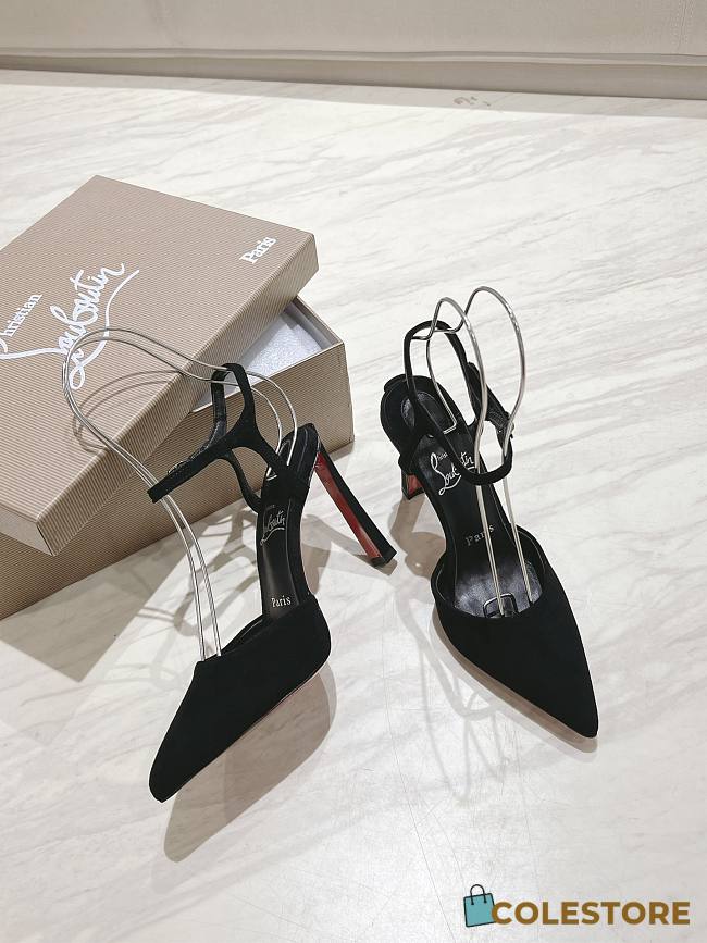 Colestore Christian Louboutin Condora Riviera Womens 100 Suede Pump Black - 1