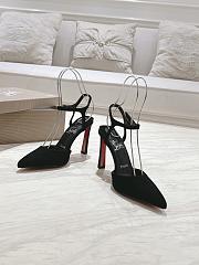 Colestore Christian Louboutin Condora Riviera Womens 100 Suede Pump Black - 6