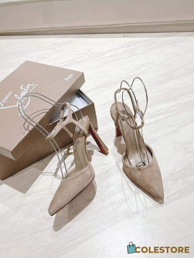 Colestore Christian Louboutin Condora Riviera Womens 100 Suede Pump Brown - 1