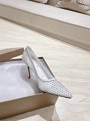 Colestore Louboutin Apostropha Mesh Strass 80 mm White - 2