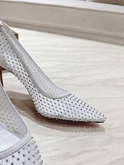 Colestore Louboutin Apostropha Mesh Strass 80 mm White - 5