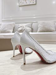 Colestore Louboutin Apostropha Mesh Strass 80 mm White - 6