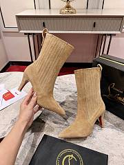Colestore Louboutin Santigag 85 mm Low Boots - Veau velours - Lionne - Women  - 3