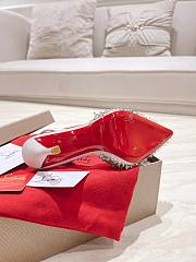 Colestore Christian Louboutin Queenissima Embellished Sole-Lyst 85mm Slingback Pumps White - 3