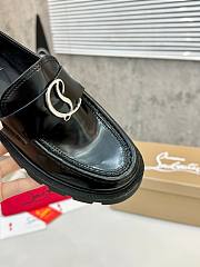 Colestore Louboutin CL Moc Lug Loafers - Abrasivato calf leather - Black - Women  - 5