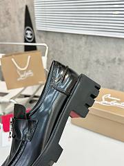 Colestore Louboutin CL Moc Lug Loafers - Abrasivato calf leather - Black - Women  - 4