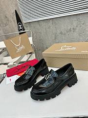 Colestore Louboutin CL Moc Lug Loafers - Abrasivato calf leather - Black - Women  - 2