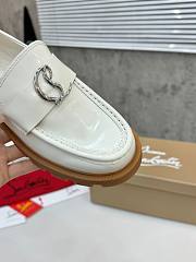 Colestore Louboutin CL Moc Lug Loafers - Abrasivato calf leather - White - Women - 4