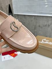 Colestore Louboutin CL Moc Lug Loafers - Abrasivato calf leather - Light Pink  - Women - 6