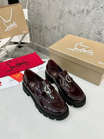Colestore Louboutin CL Moc Lug Loafers - Abrasivato calf leather - Rpuge - Women