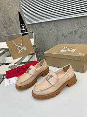 Colestore Louboutin CL Moc Lug Loafers - calf leather - Light Pink - Women - 3