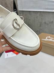 Colestore Louboutin CL Moc Lug Loafers - calf leather - White - Women - 3